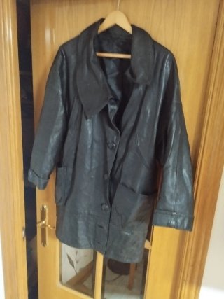 Chaqueta de cuero negra mujer