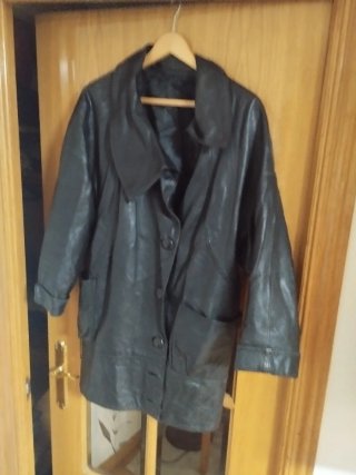Chaqueta de cuero negra mujer