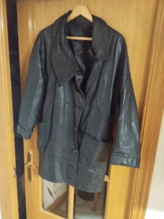 Chaqueta de cuero negra mujer