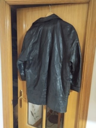 Chaqueta de cuero negra mujer