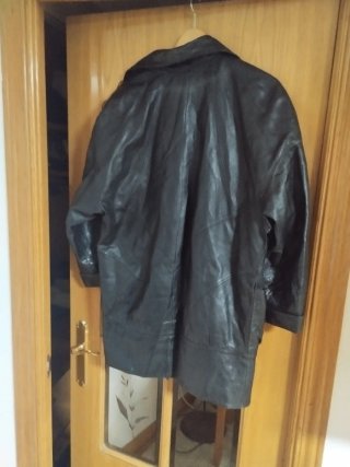 Chaqueta de cuero negra mujer