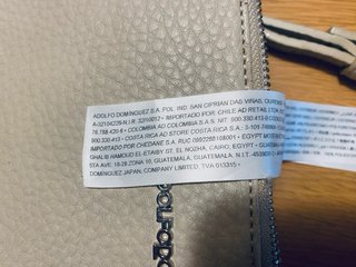 Bolso piel Adolfo Dominguez gris.