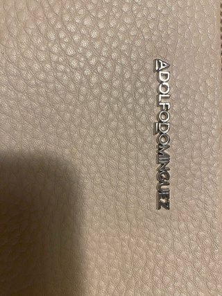 Bolso piel Adolfo Dominguez gris.