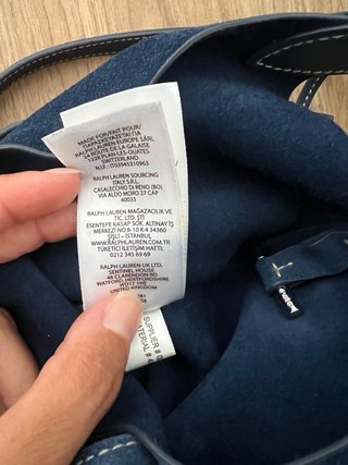 Bolso Polo Ralph Lauren azul ante