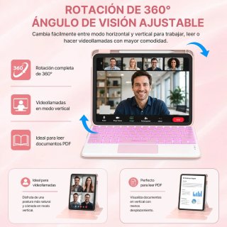 Teclado JMBAOTEK para iPad con Trackpad Rosa