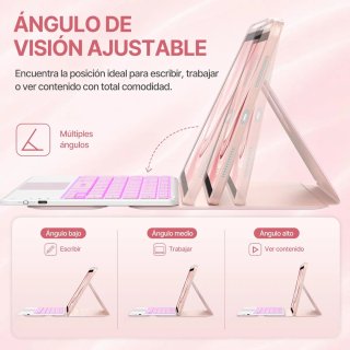 Teclado JMBAOTEK para iPad con Trackpad Rosa