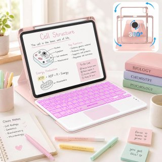 Teclado JMBAOTEK para iPad con Trackpad Rosa