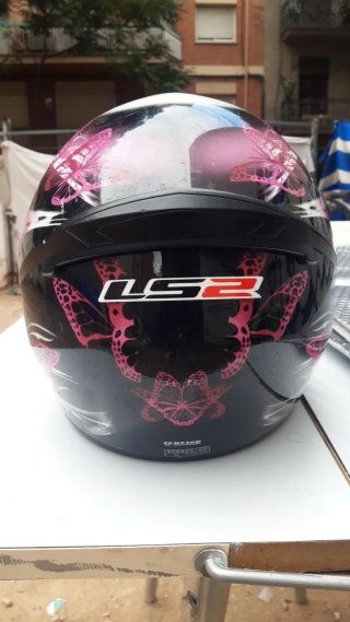 Casco Moto LS2 Mariposa Blanco