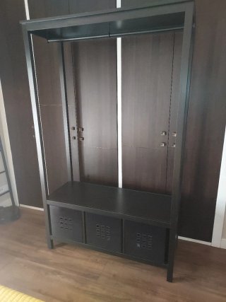 Organizador de armario metálico  madera 196x120x46