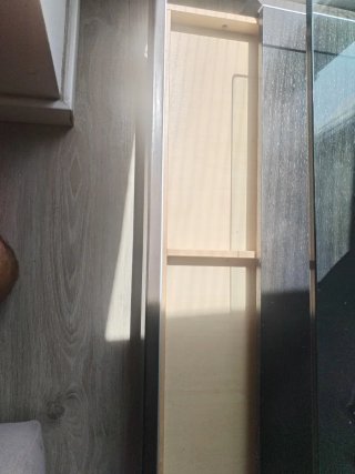 Mesa de centro cristal y madera
