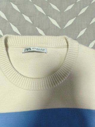 Jersey ZARA rayas azul y blanco