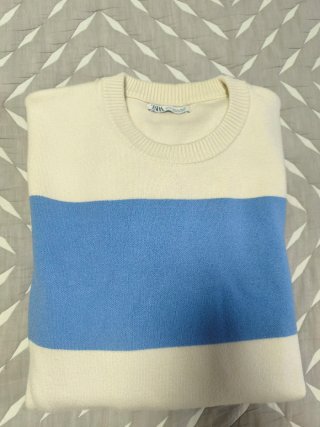 Jersey ZARA rayas azul y blanco
