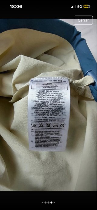 Adidas Adventure Anorak Beige y azul claro Talla M