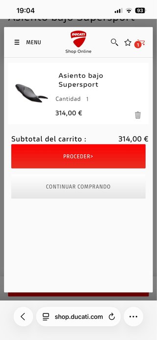 Asiento Ducati Supersport 939/950 Negro