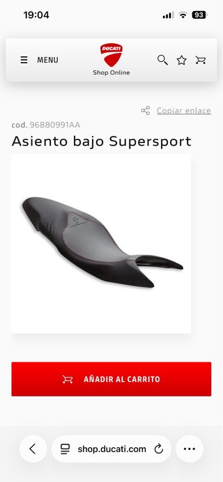Asiento Ducati Supersport 939/950 Negro