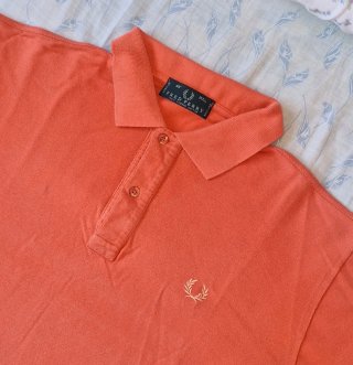 Polo Fred Perry Original Talla L rojo anaranjado