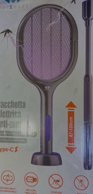 Raqueta eléctrica antimosquitos