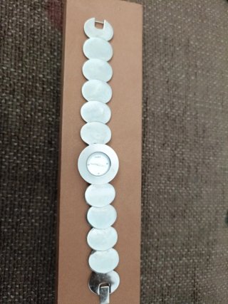 Reloj Zara Mujer Plata y Blanco