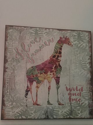 Pannello decorativo giraffa I love summer