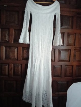Vestido Novia/Fiesta Encaje Blanco