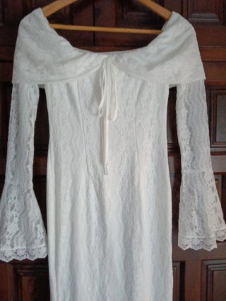 Vestido Novia/Fiesta Encaje Blanco