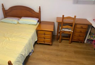 Cama Matrimonio Pino Macizo 135cm