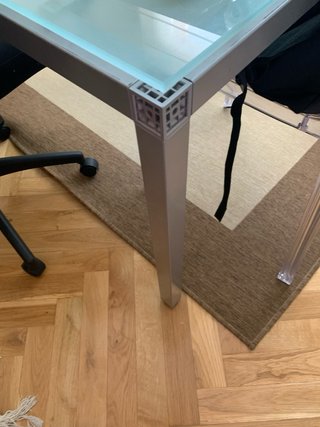 Mesa despacho cristal templado metal