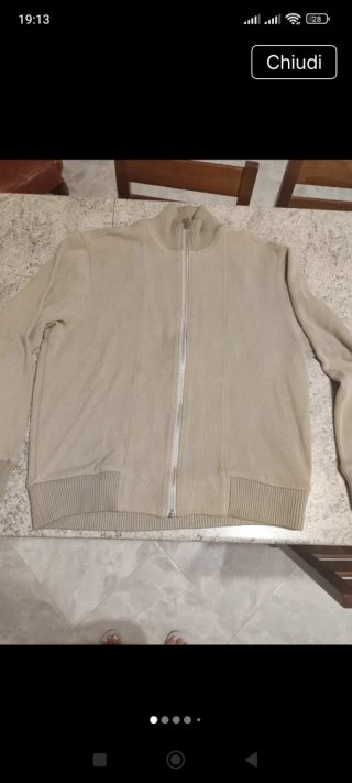 Cardigan Palzileri uomo beige taglia 52