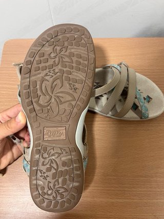 Sandalias Skechers Beige y Turquesa