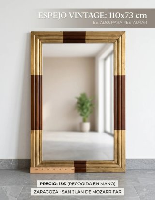 Espejo Vintage 110x73 cm - Para Restaurar