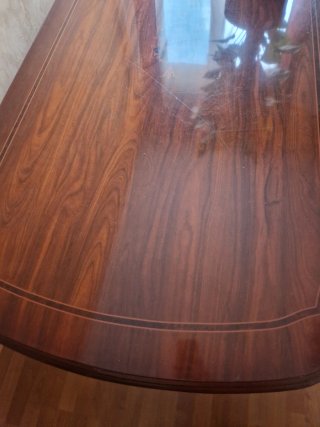 REGALO Mesa de comedor de madera marrón RECOGER