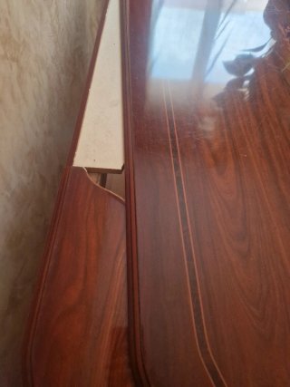 REGALO Mesa de comedor de madera marrón RECOGER