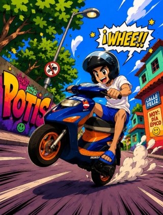 Honda SFX Repsol Scooter Azul/Naranja