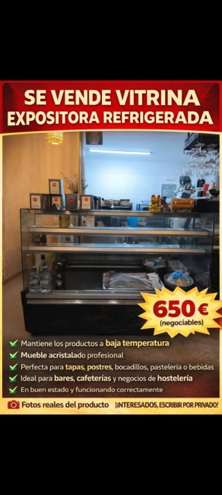 Vitrina expositora refrigerada profesional