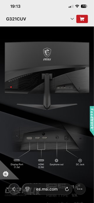 Monitor Gaming Curvo MSI 32 LED 4K