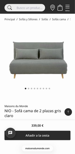 Sofá Cama + REGALO topper viscolástico y sábanas