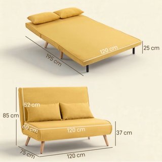 Sofá Cama + REGALO topper viscolástico y sábanas