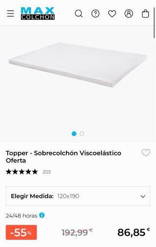 Sofá Cama + REGALO topper viscolástico y sábanas