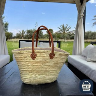 Bolso de playa de mimbre