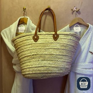 Bolso de playa de mimbre