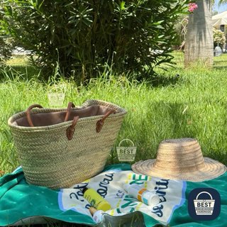 Bolso de playa de mimbre