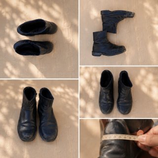 Botas de cuero negras