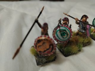 Lote 5 Miniaturas Soldados Griegos Pintadas