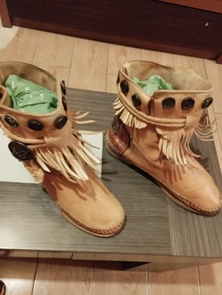 Botines camperos mujer beige/marrón