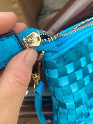 Bolso bandolera Tous azul y dorado