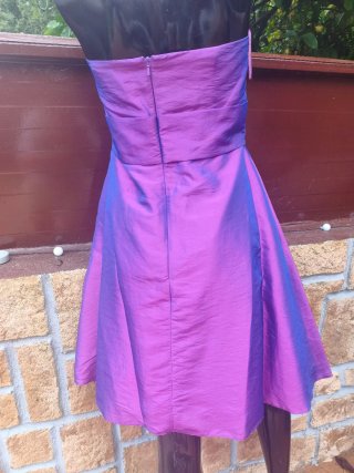 Vestido morado eventos invitada talla pequeño