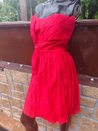 Vestido eventos invitada rojo talla pequeño