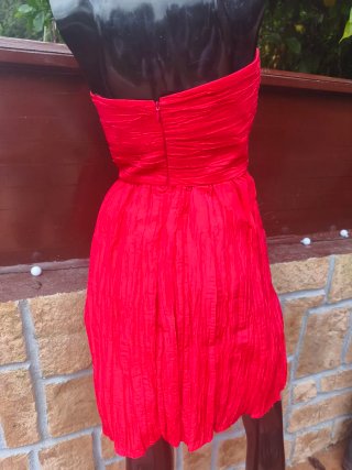 Vestido eventos invitada rojo talla pequeño