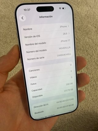 iphone 17 256gb 100% e-sim