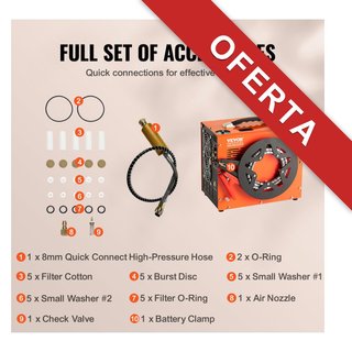 VEVOR compresor aire PCP portátil 30 MPa